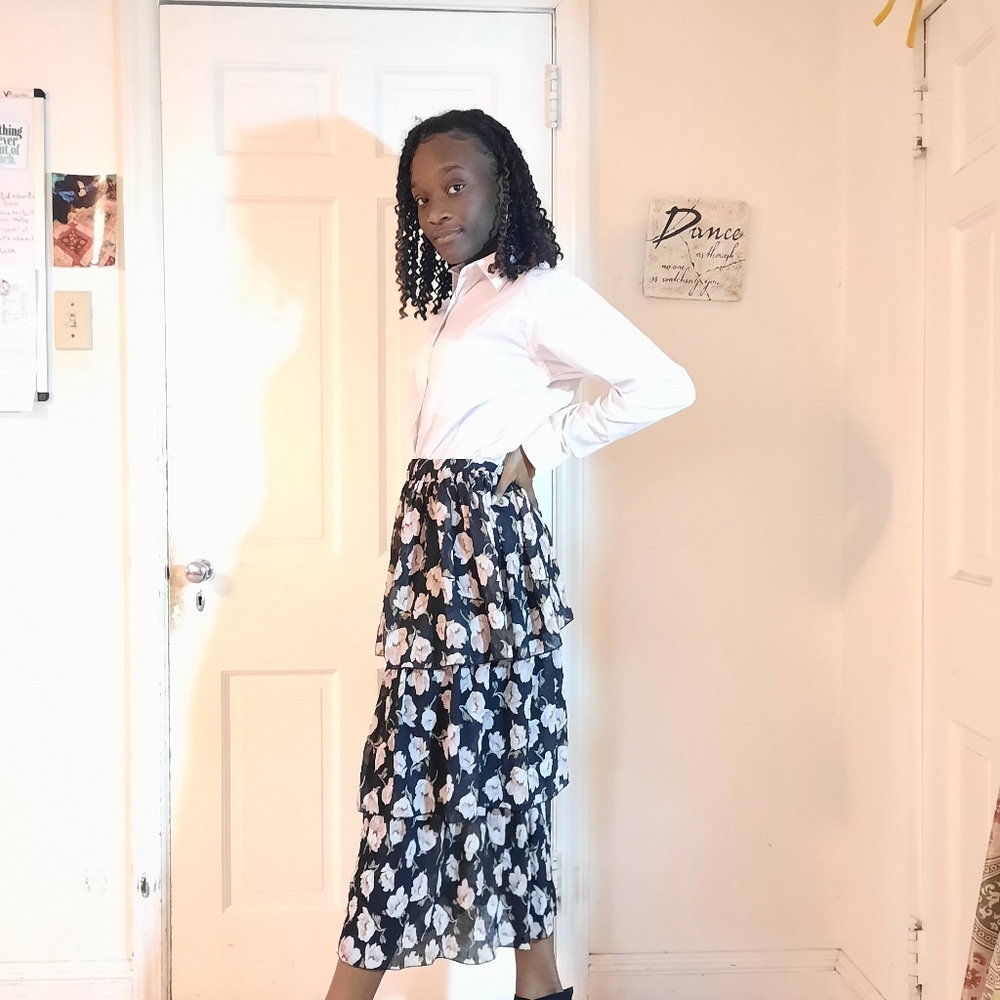Acrylic Floral Skirt